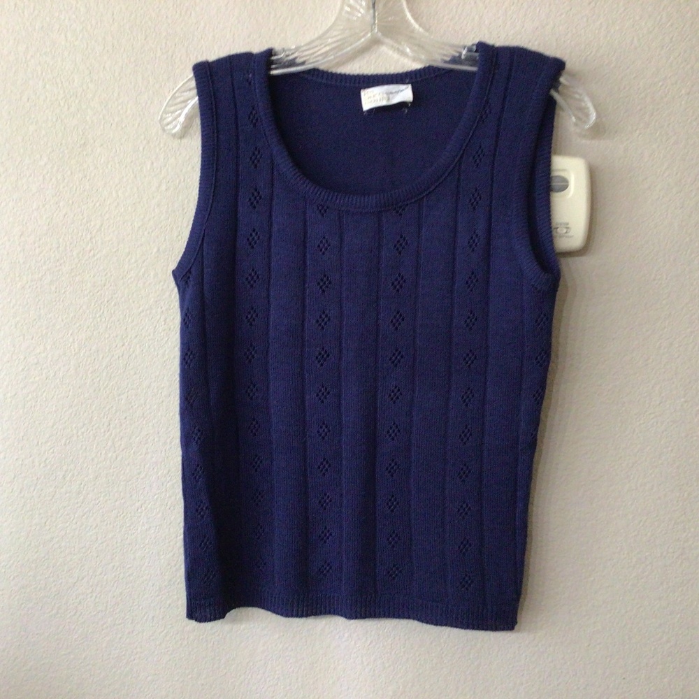 Vintage Its Pure Gould by Sidney Gould vest. Navy blue . Great shape size M